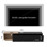 Comanlai 240cm Modern TV Cabinet with LED Lights  Living Room TV Cabinet with 3 Drawers and Open Storageextendable TV Stands