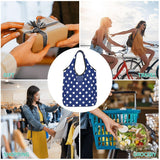 Custom Recycling Classic Black And White Polka Dot Shopping Bag Women Tote Bag Portable Grocery Shopper Bags