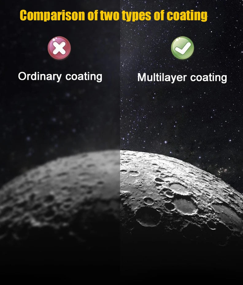 Telescopio astronómico profesional BORWOLF 40070 de alta definición 333X para ver la luna y las estrellas. Monocular para observación de aves.