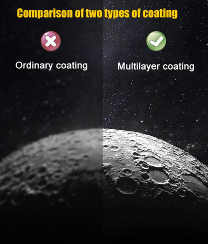 Telescopio astronómico profesional BORWOLF 40070 de alta definición 333X para ver la luna y las estrellas. Monocular para observación de aves.