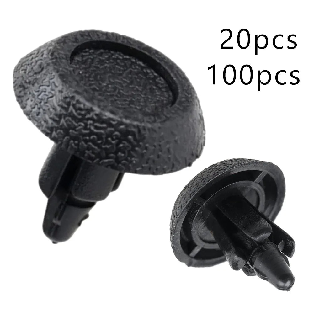 Car Bumper Fender Black Rivet Fasteners, Clipes de rebites de carro para Toyota Camry Carola, Clipes de carro, 7mm Hole