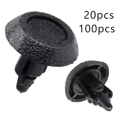 Car Bumper Fender Black Rivet Fasteners, Clipes de rebites de carro para Toyota Camry Carola, Clipes de carro, 7mm Hole