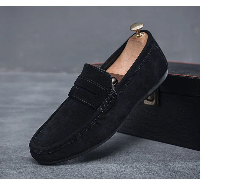 New Men's Loafers, Lightweight and Breathable Casual Shoes, Men's Flat Driving Shoes, Soft Sole Slip-on Business Shoes, Moccasins