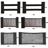 Car Back Rear Seat Storage Net Elastic String Net Universal Mesh Storage Bag Magic Sticker Auto Car Trunk Organizer Accessories