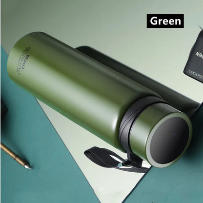 1000ml/1600ml Double Stainless Steel Vacuum Flask With Filter Large Capacity Portable Sport Thermos Mug Coffee Tea Tumbler