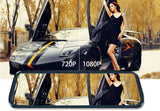 Acceo A37 Car DVR 10.0 Inch Rear View Mirror 2.5K Dash Cam 1080P Car Camera With Rear View Camera Video Recorder Registrar DVRs