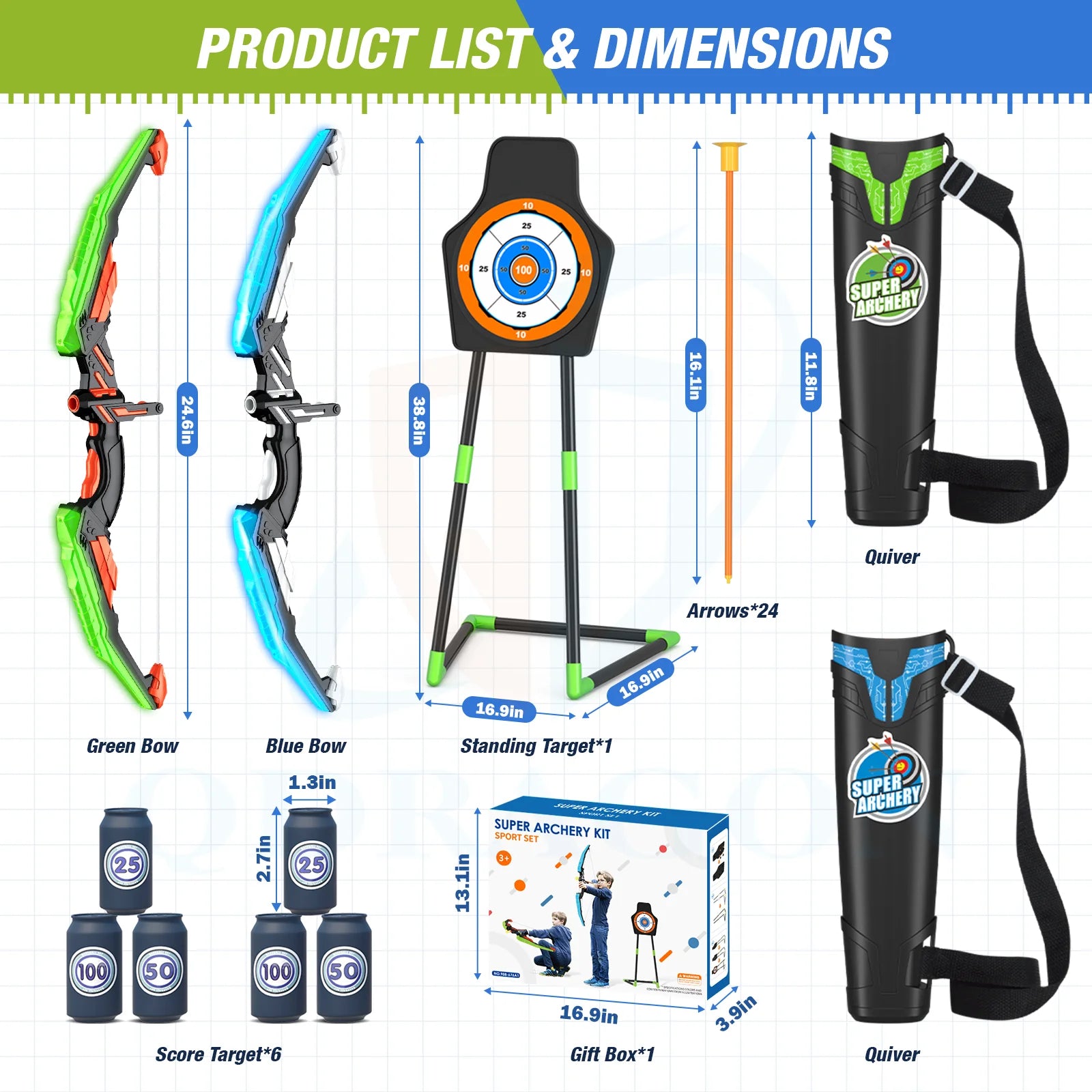 Arco e flechas para crianças, Kit Recurvo para Crianças, Prática de Tiro com Arco, Esportes ao ar livre, Jogo, Caça, Tiro, Toy Gift for Boys
