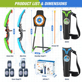 Arco e flechas para crianças, Kit Recurvo para Crianças, Prática de Tiro com Arco, Esportes ao ar livre, Jogo, Caça, Tiro, Toy Gift for Boys
