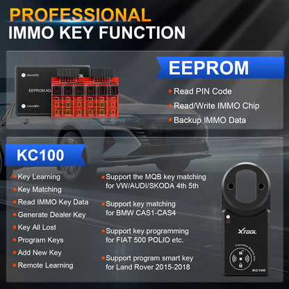 XTOOL X100 PAD3 Elite lMMO Key Programmer All Key Lost Car Diagnostic Tools Automotive Scanner With KC100 Key Fob Programming