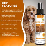 100g Pet Hair Smoothing Care Spray Contains Mild Ingredients, Deeply Moisturizing and Moisturizing Hair. One Spray Can Soften Your Pet Hair More Smooth and Shiny.