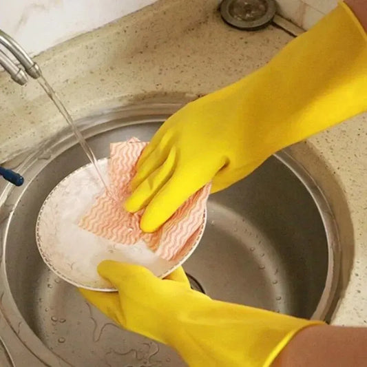 Guantes de látex para lavar platos, impermeables, para mujer, para el hogar, para lavar la cocina, lavar la ropa, limpiar verduras, para el hogar