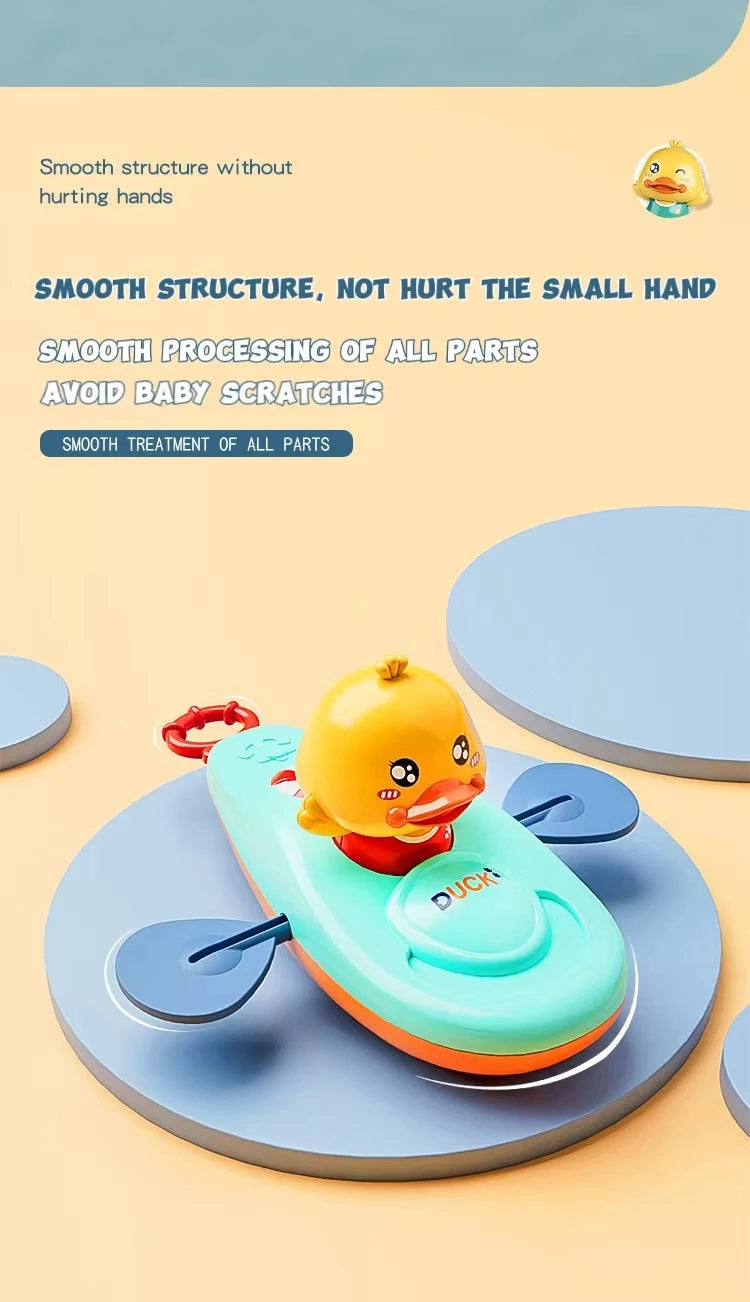 1 Pc Little Yellow Duck Kayak Toy Swimming Pool Bathroom Toy Classic Water Toy Cute Bath Toys Cartoon  Little Yellow Duck Boatin