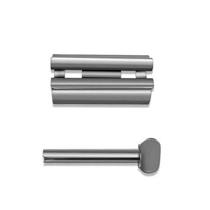Accesorios de baño Exprimidor de pasta de dientes con rodillo de acero inoxidable, dispensador giratorio para ungüentos y cosméticos