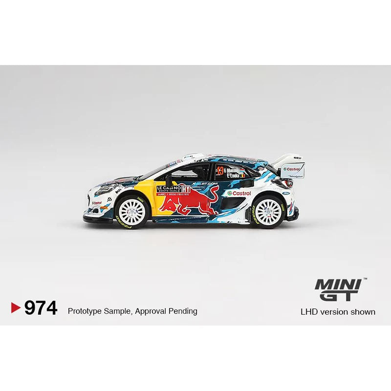 Preventa MINIGT 974 1:64 Ford Puma Rally M Sport WRT 2024 Modelo de fundición a presión Juguetes de colección