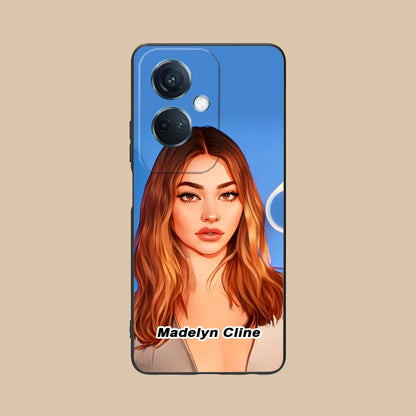 Madelyn Cline Mobile Cell Phone Case for OPPO Find X5 X3 X2 A93 Reno 8 7 Pro A74 A72 A53 Black Soft Phone Cover Shell