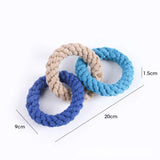 Chew-Proof Triple Ring Cotton Rope Toy - Hand-Braided Knot Ball for Aggressive Chewers Multi-Pet Enrichment Puzzle for Hamsters