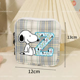 Snoopys Storage Bag Women Large-capacity Lipstick Sanitary Napkin Storage Bag Cute Anime Travel Portable Simple Girls Coin Purse