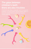 60pcs Kids Dental Floss Picks Cartoon Shape Teeth Cleaning Toothpicks Individual Pack Oral Care Dental Flosser for Children