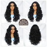 Black Brown Curly Wig Synthetic Lace Front Wigs For Women Blonde Orange Female Lace Wig 13X4.5X1 Cosplay Hair Daily Use
