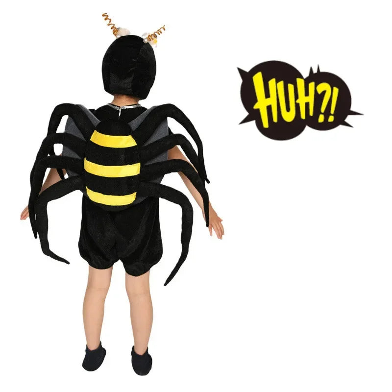 Children's Insect Animal Costumes Children's Small Spider Black Spider Costumes Parent-child Role-playing Costumes