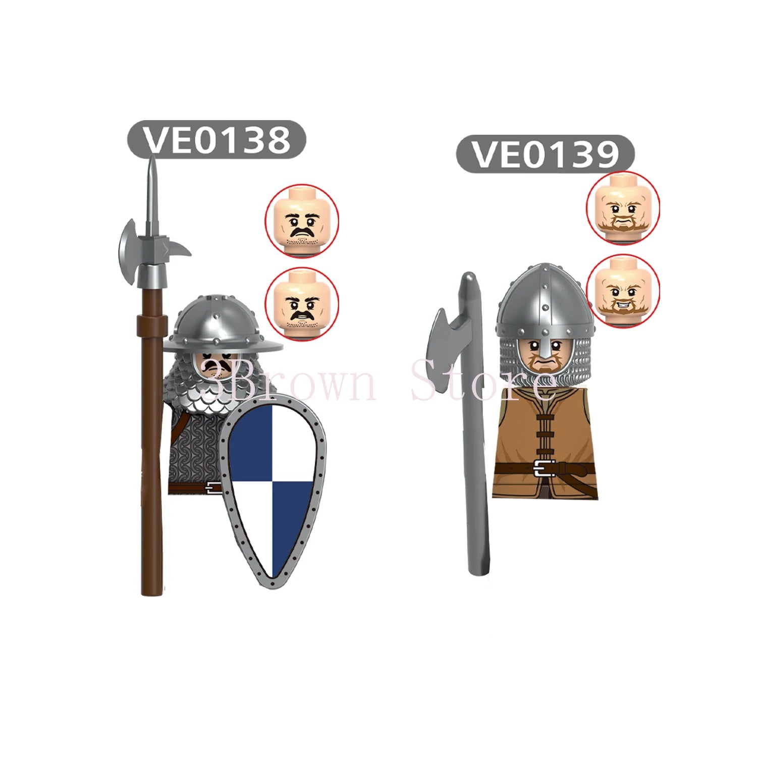 MOC Medieval Building Blocks Castle Knight Western Cowboy Historical Army Cavalry Horse Soldier Gun Kid Toy Gift Brick DIY S040
