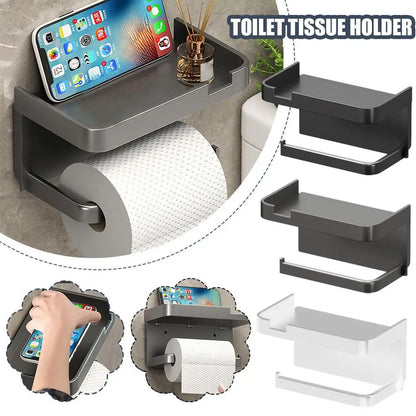 Portarrollos de papel higiénico de pared, de plástico grueso y resistente al óxido, para baño y cocina.