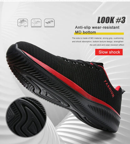 YRZL Sneakers Men Running Shoes Lightweight Sport Classical Mesh Breathable Casual Shoes Fashion Non Slip Shoes for Men