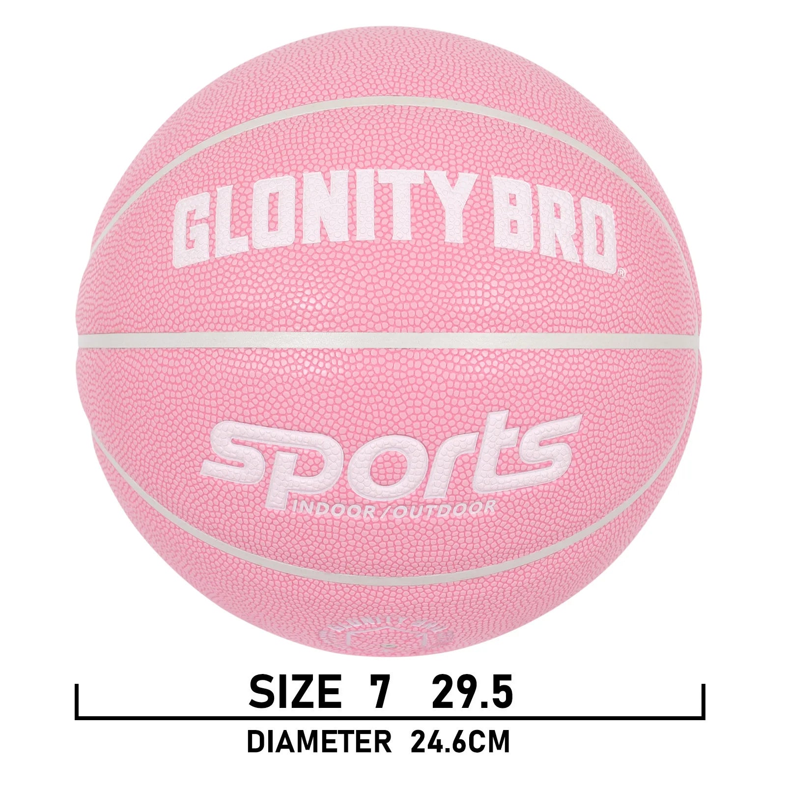 Women's Basketball Size 5, 6, 7 Pink Official Competition Children's Basketball Indoor Outdoor Standard Ball PU Non-slip Wear-resistant
