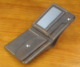 Luxury Handmade 100% Genuine Leather Men Wallet Purse Short Money Clip with Coin Pocket Male Money Bag Multi-Card Wallet Vintage