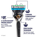Gillette ProGlide Power Razor Men Face Beard Shaving Flexball Handle Microcomb Electric Razor with Precision Trimmer Hair Cut