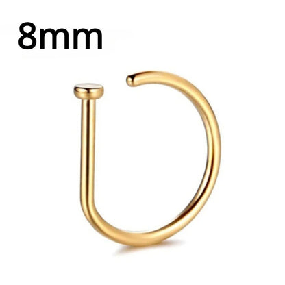 Piercing falso anel de nariz argola septo não piercing clipe de nariz rock hiphoop ímã de aço inoxidável moda punk corpo feminino jóias