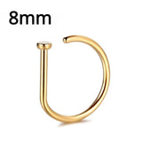 Fake Nose Ring Hoop Septum Non-Piercing Nose Clip Rock Hip Hop Stainless Steel Magnet Fashion Punk Women Body Jewelry