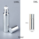 5/10ml UV Glass Stainless Steel Beads Essential Oil Roll-on Glass Bottle Eye Cream Massage Application Sample 1pc