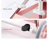 Pink Newborn Stroller can sit or lie down 0-6 years old Children Lightweight Folding Boardable Travel 360 ° Steering Stroller