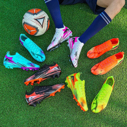 Nuevas botas de fútbol para hombre TF/FG, superventas, botas de fútbol para niños, zapatillas de entrenamiento antideslizantes para exteriores, botas de fútbol para niños.