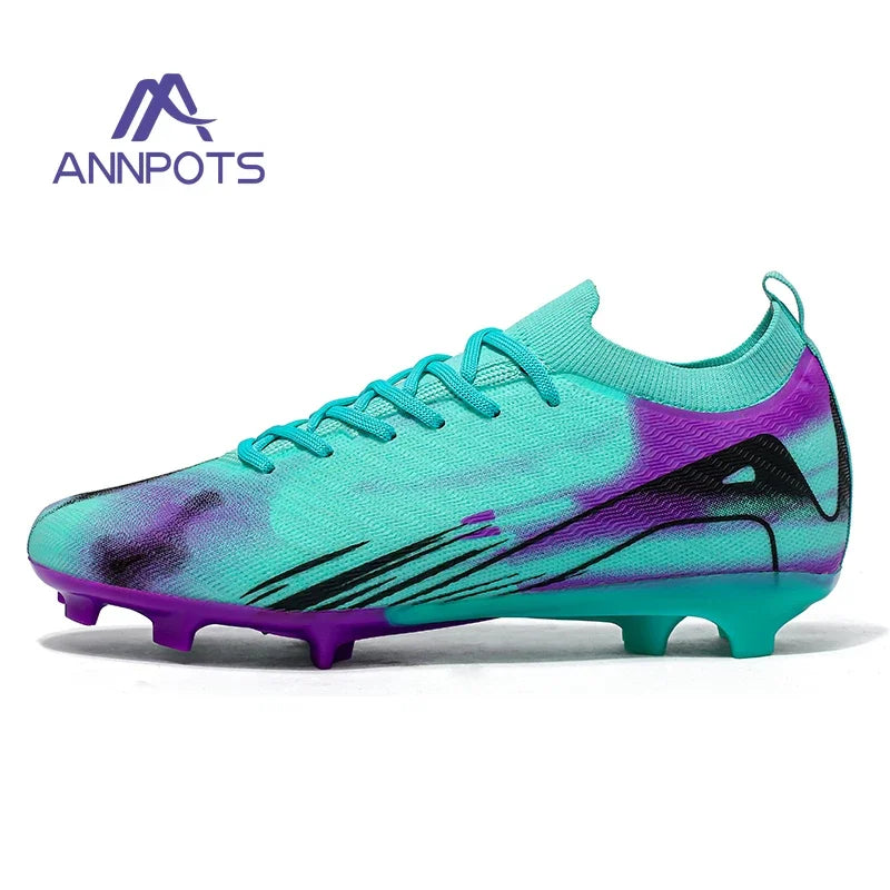 Nuevas botas de fútbol para hombre TF/FG, superventas, botas de fútbol para niños, zapatillas de entrenamiento antideslizantes para exteriores, botas de fútbol para niños.