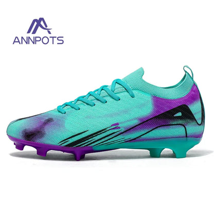 Nuevas botas de fútbol para hombre TF/FG, superventas, botas de fútbol para niños, zapatillas de entrenamiento antideslizantes para exteriores, botas de fútbol para niños.