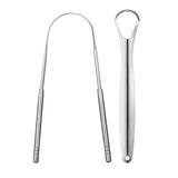 1/2/4 Pcs Reusable Stainless Steel Useful Tongue Scraper Cleaner Fresh Breath Cleaning Coated Tongue Oral Hygiene Care Tools