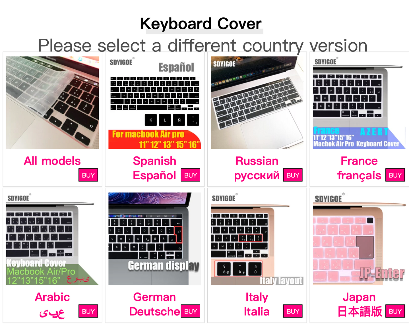 Keyboard cover for Apple Macbook pro13/16/15 Air13 inch All series Laptop silicone Case Clear Protector Skin A2941 A2442 A3113