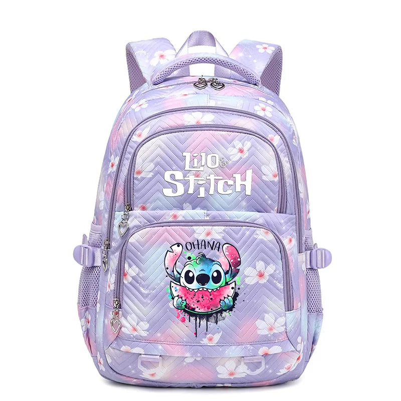 Mochila impermeable Disney Lilo Stitch para mujer, bolso de viaje para mujer, mochila escolar para adolescentes, mochila para libros