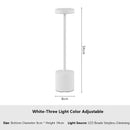 Table Lamp LED Touch Sensor Desktop Night Light Rechargeable Wireless Reading Lamp 3Colors Adjustable Creative Ambient Light