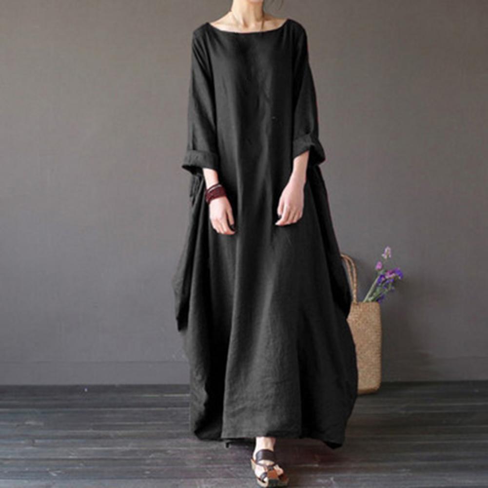 2023 Summer autumn Big Size Dresses Women 4xl 5xl Loose long vintage Dress Boho Shirt Dress Maxi Robe fashion Female