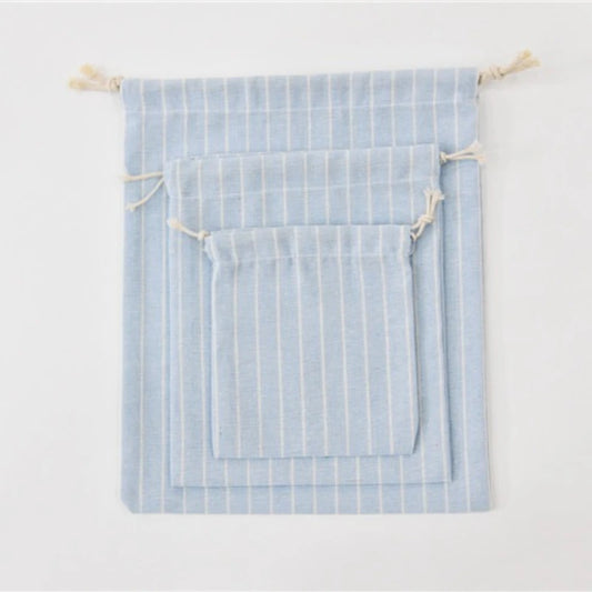 Cotton Linen Drawstring Cosmetic Bag Christmas Gift Package Makeup Storage Bags for Travel Wedding