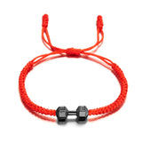 Adjustable Dumbbell Bracelet for Men and Women, Handmade Bracelet, Gold and Silver, Fitness and Energy Jewelry 