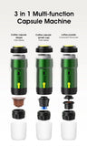 Electric Portable Coffee Machine Portable Italian Espresso Machine for Car & Home 3-in-1 Capsule Powder Travel Coffee Maker