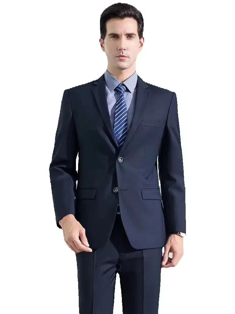 Traje de novio para boda 2025, corte entallado, 2 piezas (chaqueta y pantalón), transpirable (corbata incluida), ideal para padrinos de boda, fiestas y bailes de graduación.
