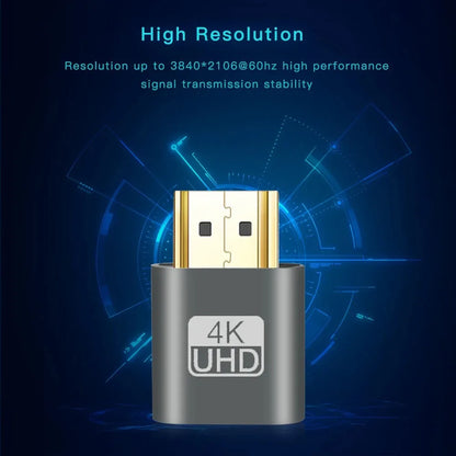 Adaptador de pantalla virtual VGA 4K compatible con HDMI 1.4 DDC EDID, conector ficticio, emulador de pantalla fantasma sin cabeza, placa de bloqueo de tarjeta de video