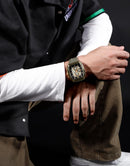 NAVIFORCE 6101 Casual Men's Quartz Watch Tonneau Dial Luminous Waterproof Silicone Strap Outdoor Sports Fashion Watches for Man