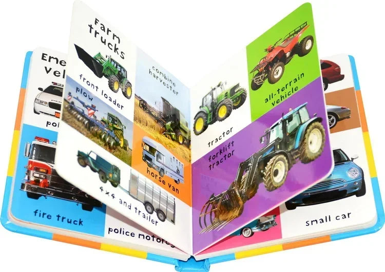 Montessori First 100 English Words Learning Cardboard Book Animals Colors Numbers Language Physical Picture Teaching Aids