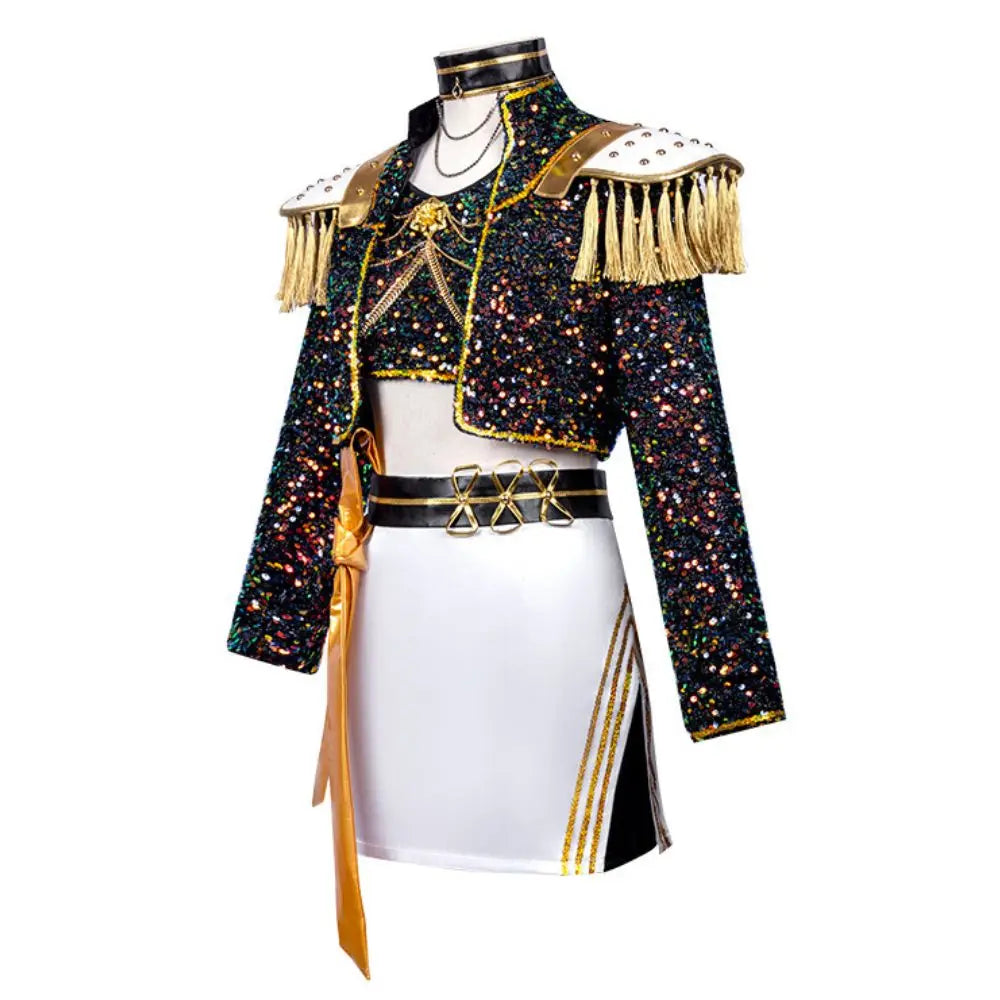 Kids Girls Rummi Devil Hunters Zoeyy Miraa Cosplay Costume for Children Idol Roleplay Outfits Halloween Carnival Suit